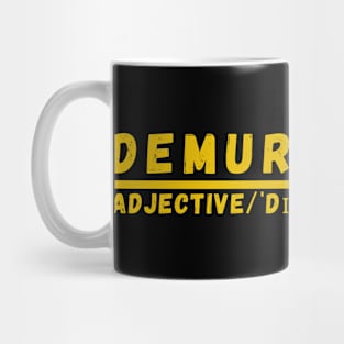 Word Demure Mug